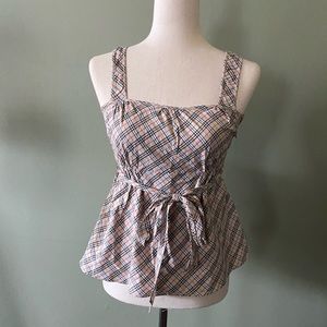 Burberry Blue Label nova check sleeveless blouse